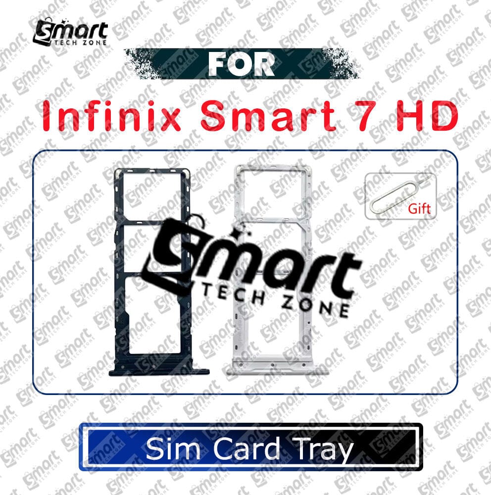For Infinix Smart 7 HD Sim Tray Micro SD Card Slot with Sim Ejector Pin Replacement Parts - Price in Bangladesh