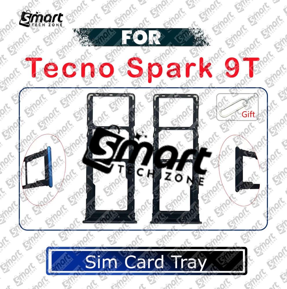For Tecno Spark 9T Sim Tray Micro SD Card Slot with Sim Ejector Pin Replacement Parts - Price in Bangladesh