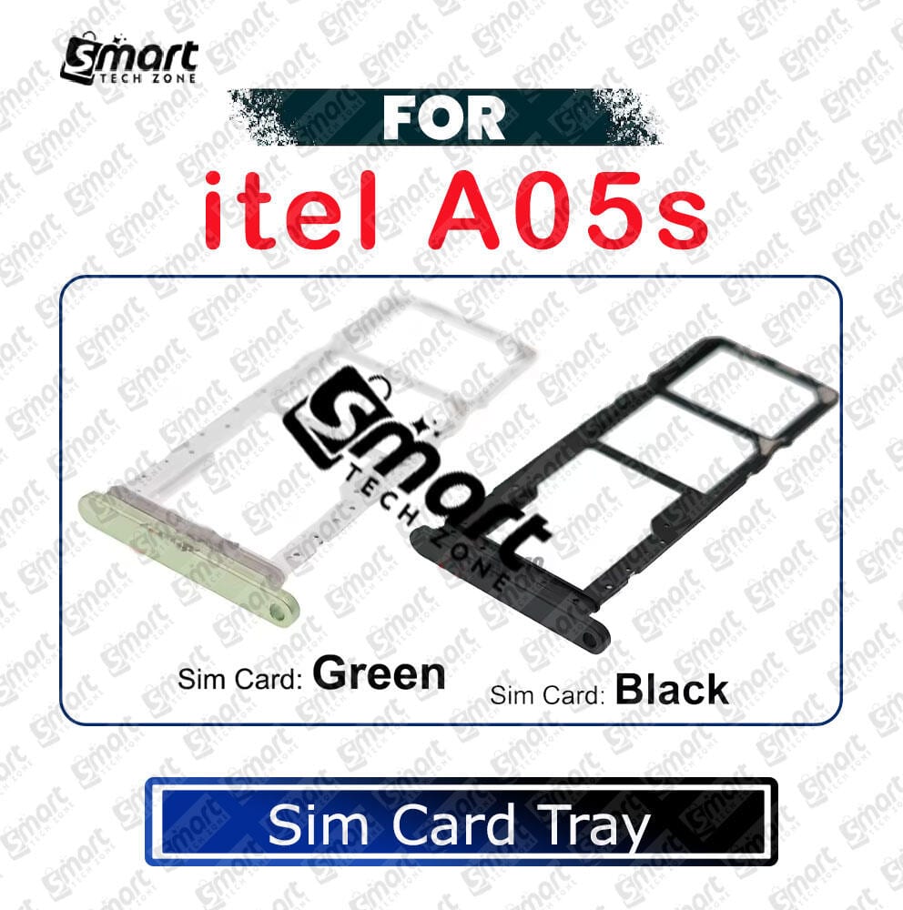 For itel A05s Sim Tray Micro SD Card Slot with Sim Ejector Pin Replacement Parts - Price in Bangladesh