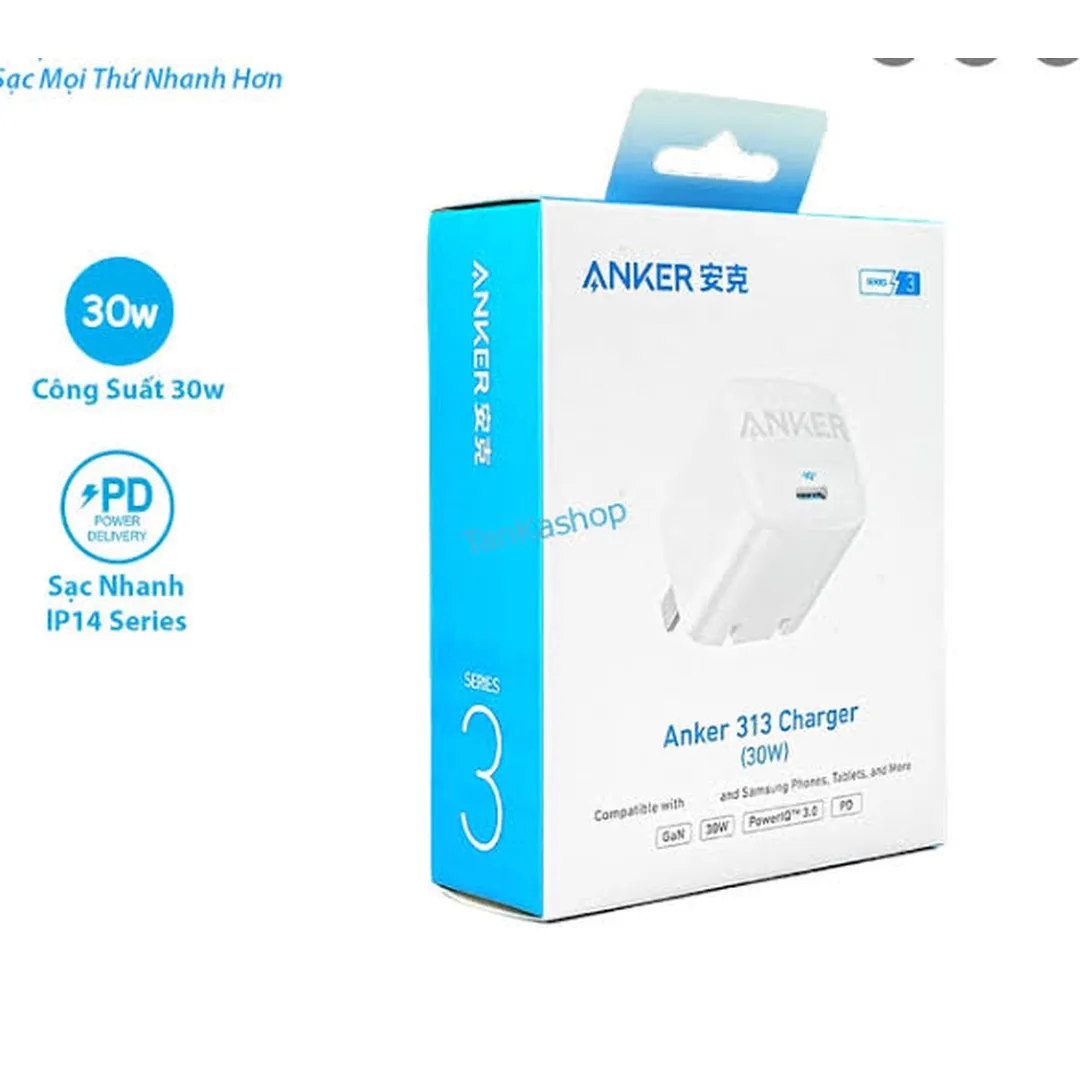 Anker 313 GaN 30W Foldable Charger USB C PD Power IQ 3.0 Charer - Price in Bangladesh