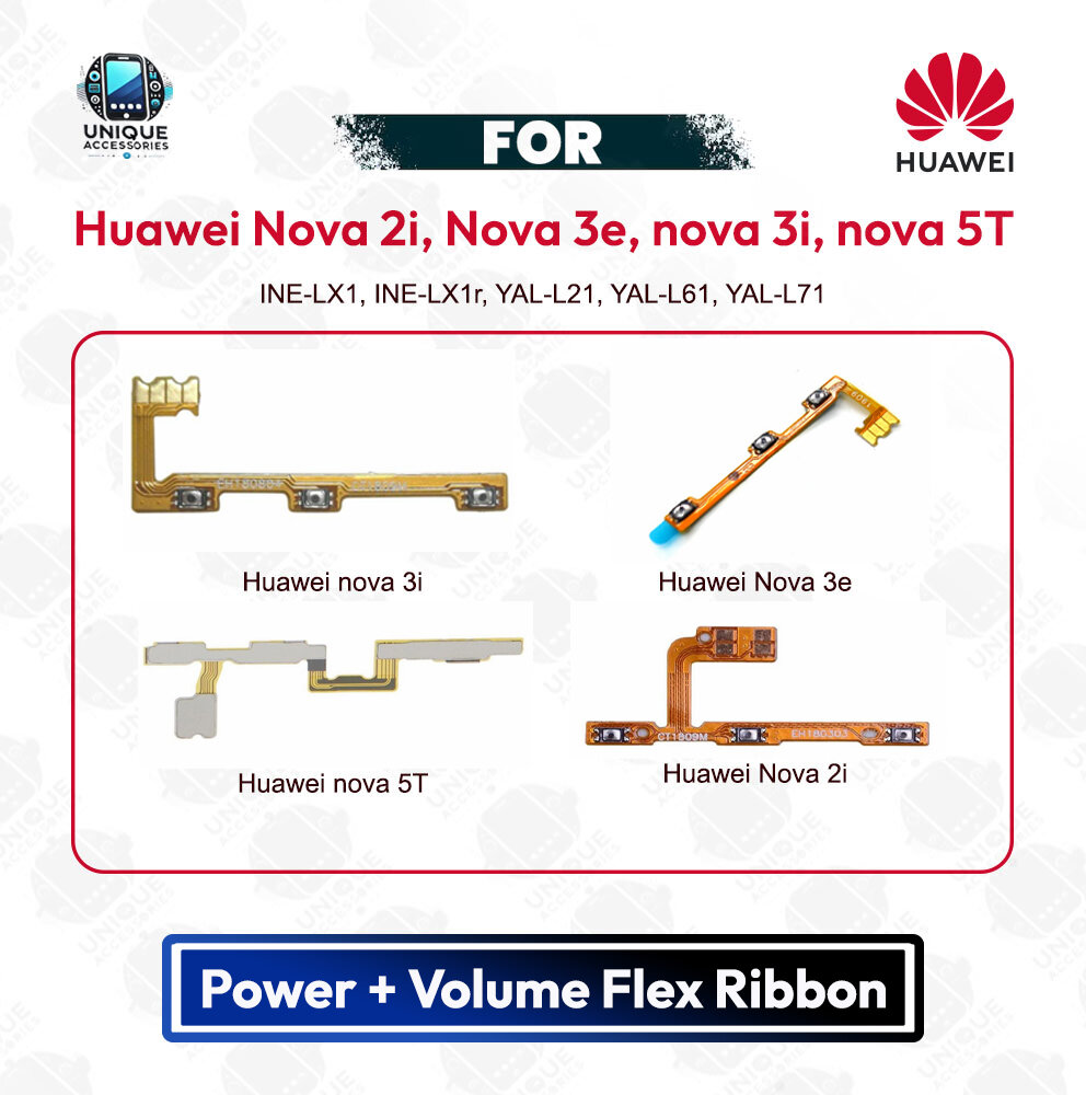 Huawei Nova 2i Nova 3e Nova 3i Nova 5T Volume Button Flex Cable PCB Repair Spare Part Replacement Flex Cables Price in Bangladesh - Mobile.com.bd