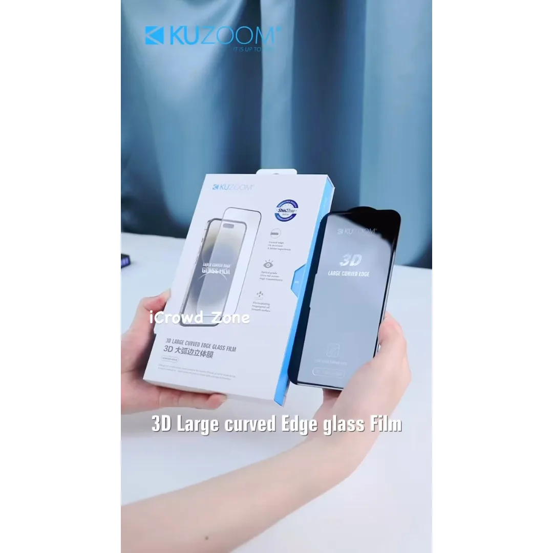 Kuzoom 3D Large Curved Edge Glass Film Mobile Screen Protector For Samsung Galaxy S24 Ultra & Galaxy S25 Ultra 6.9" Phone Cases & Covers Price in Bangladesh - Mobile.com.bd
