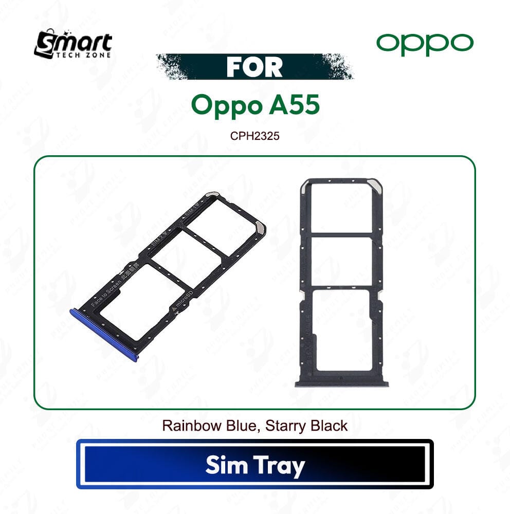Oppo A55 Sim Tray Micro SD Card Slot Replacement Part (CPH2325) - Price in Bangladesh