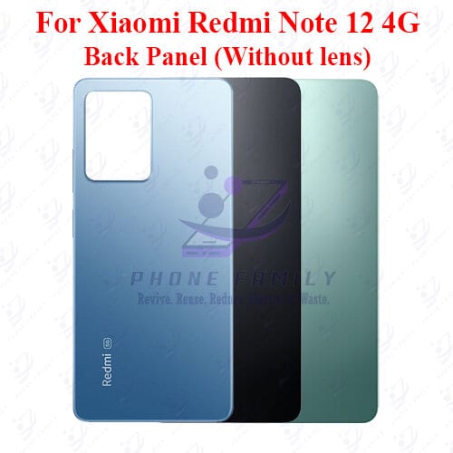 For Xiaomi Redmi Note 12 4G Back Panel/Backshell/ Casing With Logo-All Colors Available - Price in Bangladesh