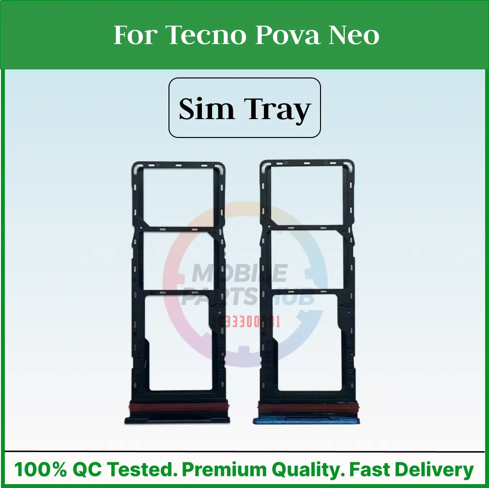 Tecno Pova Neo Sim Tray Micro SD Card Slot with Sim Ejector Pin Replacement Parts Sim Trays & Ejector Pins Price in Bangladesh - Mobile.com.bd