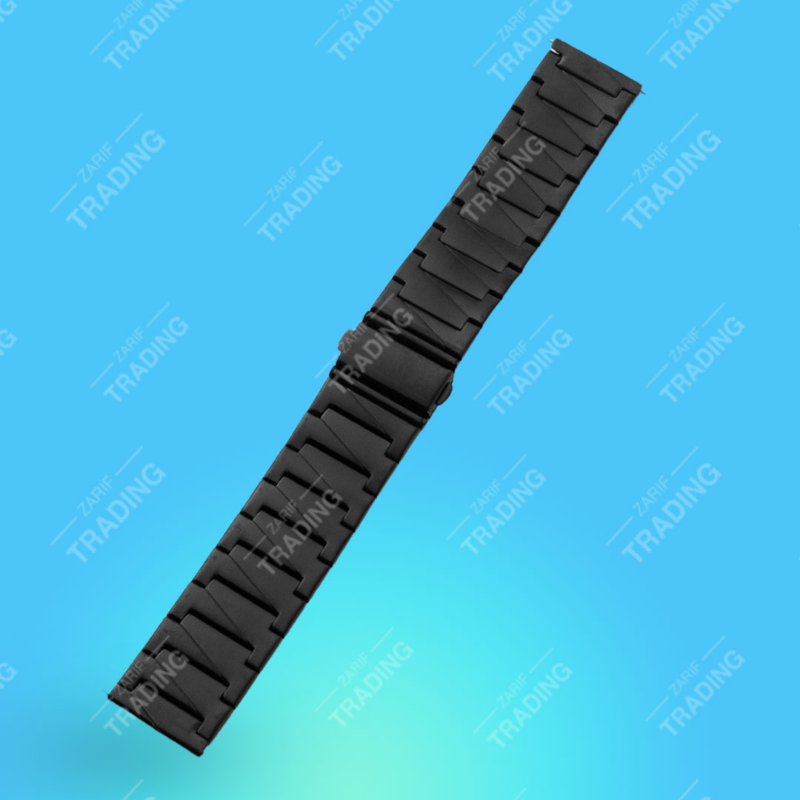 22mm Stainless Steel Premium Watch Band Modern Ladder Style Metal Strap with Folding Buckle for Smart and Analog Watches - Price in Bangladesh