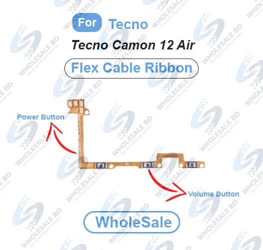 Tecno Camon 12 Air Power On/Off Switch Button Side Volume Up Down Buttons Flex Cable Replacement Parts (Wholesale) - Price in Bangladesh