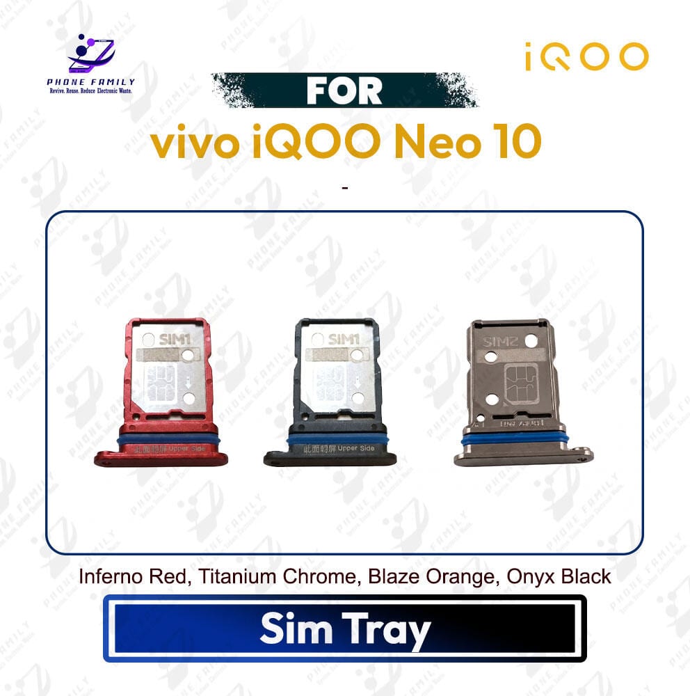 vivo iQOO Neo 10 Sim Tray / Sim Slot /SD Card Tray /Holder Card compatible Replacement Parts | - Price in Bangladesh