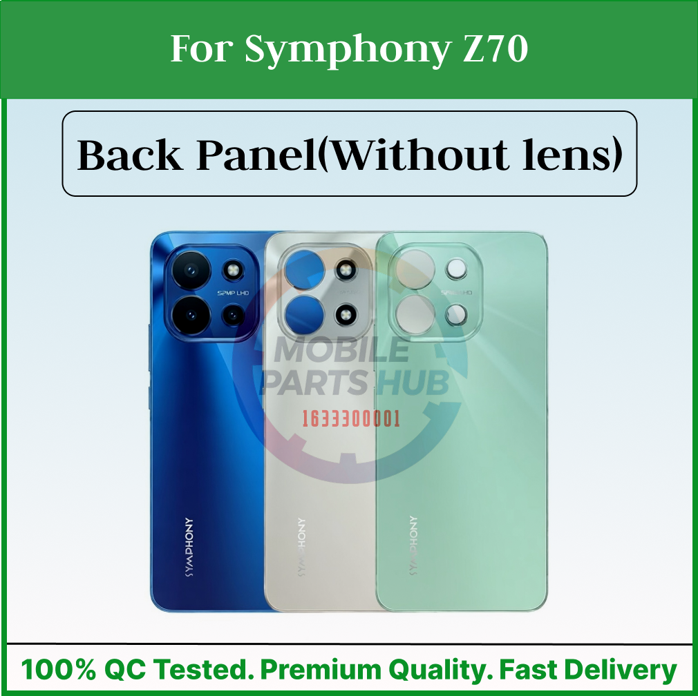 For Symphony Z70 Back Panel/Backshell/Battery Cover/Back Door/Back shell (Without Camera Lens) With Logo-All Colors Available