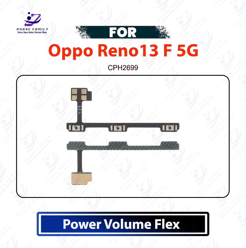 Oppo Reno13 F 5G Power On Off Button Flex Cable - Volume Up Down Side Key Switch Ribbon Cable Replacement Spare Parts For CPH2699 - Price in Bangladesh