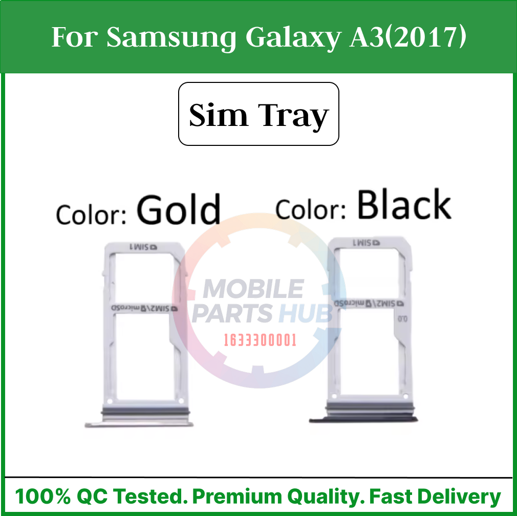 For Samsung Galaxy A3(2017) Sim Tray Micro SD Card Slot with Sim Ejector Pin Replacement Parts Sim Trays & Ejector Pins Price in Bangladesh - Mobile.com.bd