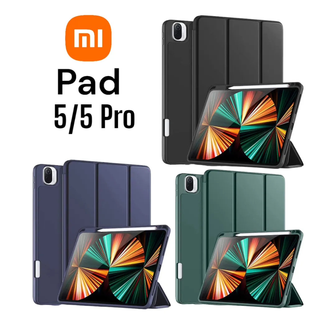 Smart Case Compatible With Xiaomi Mi Pad 5 / Mipad 5 Pro 11 Inch 5G 2021 Smart Case Flip Cover With Pencil Holder Leather Case Soft Tpu Back And Trifold Stand With Auto Sleep (Blue) - Price in Bangladesh