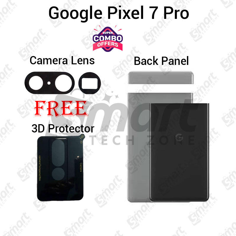 Google For Google Pixel 7 Pro Back Panel/ Backshell/ Camera Lens/ 3D Protector Glass With Logo- Combo Pack Back Panels & Housings Price in Bangladesh - Mobile.com.bd