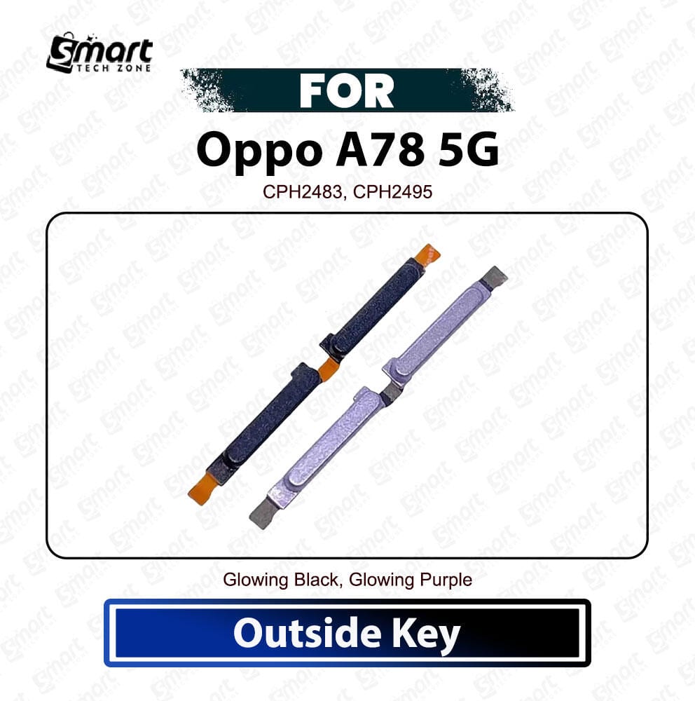 Oppo A78 5G External Side Keys - Volume Up Down Outside Key Replacement Repair Spare Parts CPH2483, CPH2495 - Price in Bangladesh