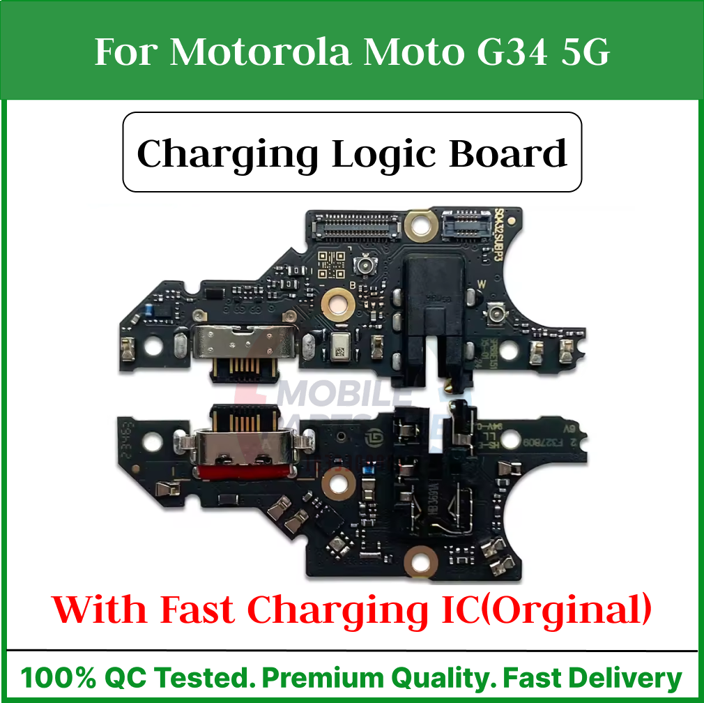 Charging Logic Board For Motorola Moto G34 5G power Charging Port For (M2003J6B2G) USB Plug PCB Dock Connector Replacement Parts