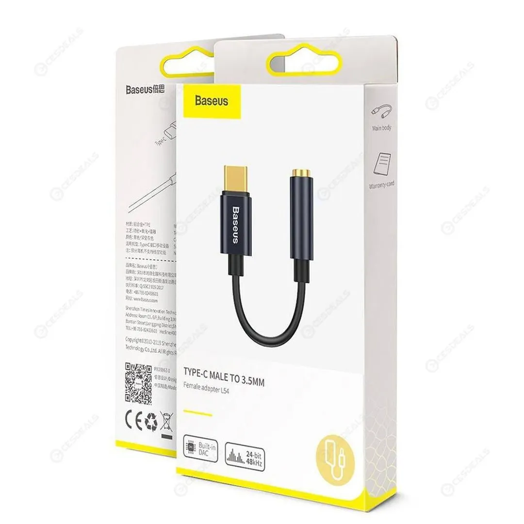 Baseus L54 Type-C Male to 3.5mm Adapter(CATL54-01) - Price in Bangladesh