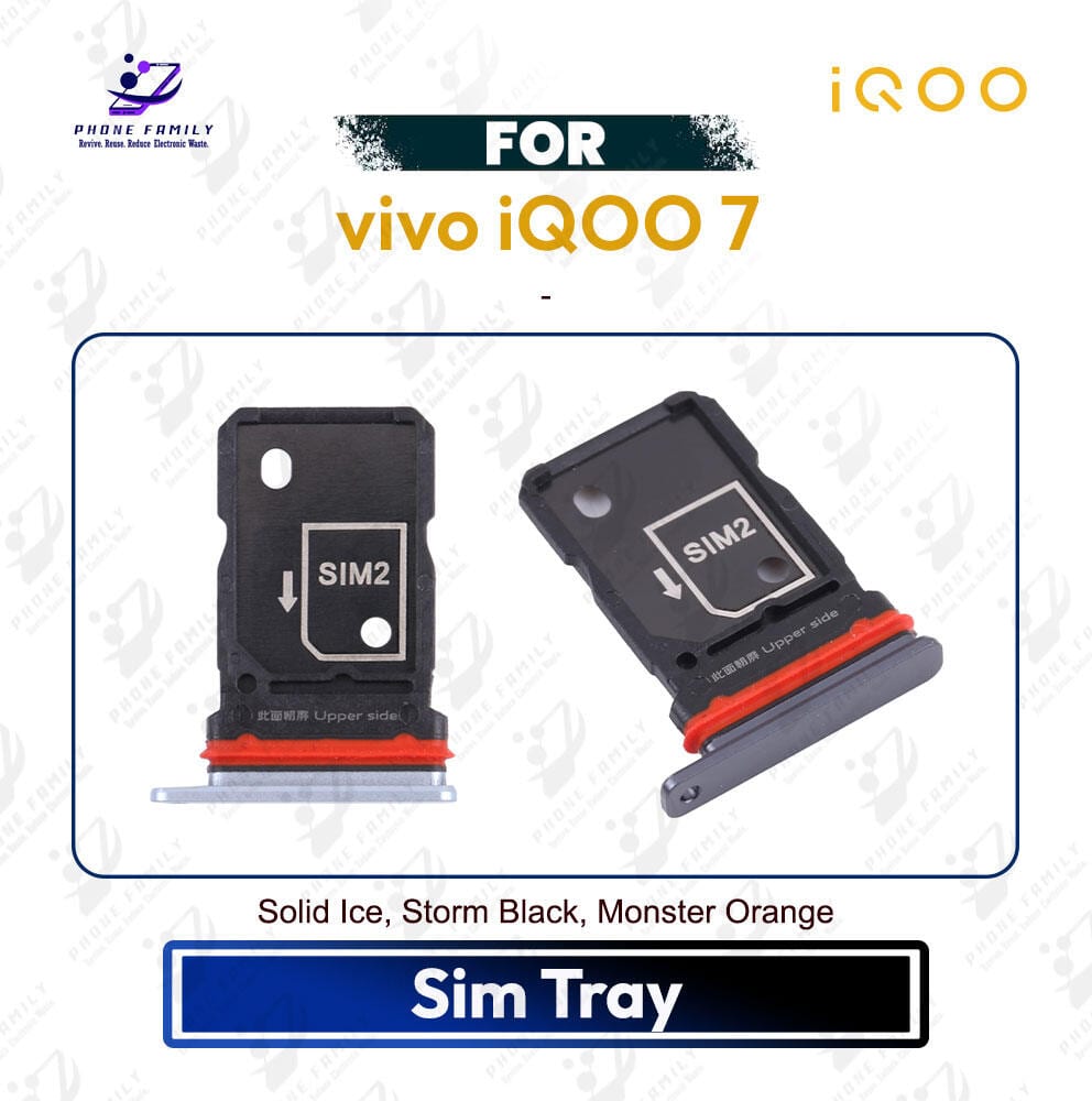 vivo iQOO 7 Sim Tray / Sim Slot /SD Card Tray /Holder Card compatible Replacement Parts | - Price in Bangladesh
