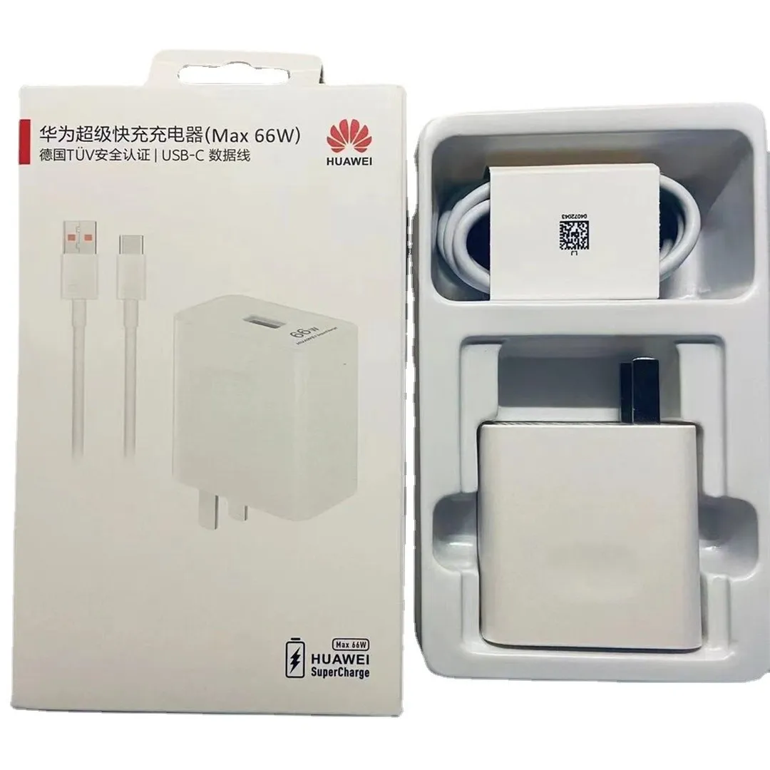 Original Huawei 66W EU Supercharge Fast Charger with 6A Type-C Cable for P40/P40 Pro/P50/Honor 90/80 - Price in Bangladesh
