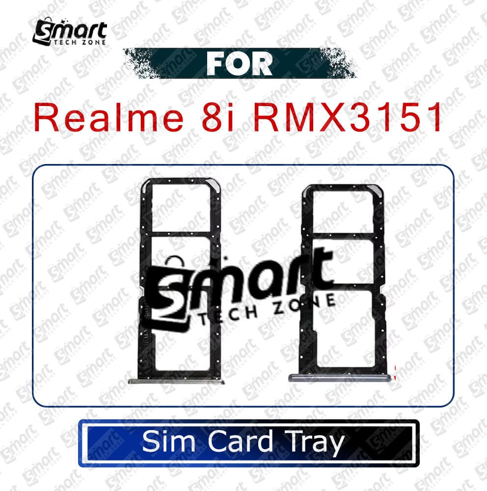 For Realme 8i Sim Tray Micro SD Card Slot with Sim Ejector Pin Replacement Parts - Price in Bangladesh