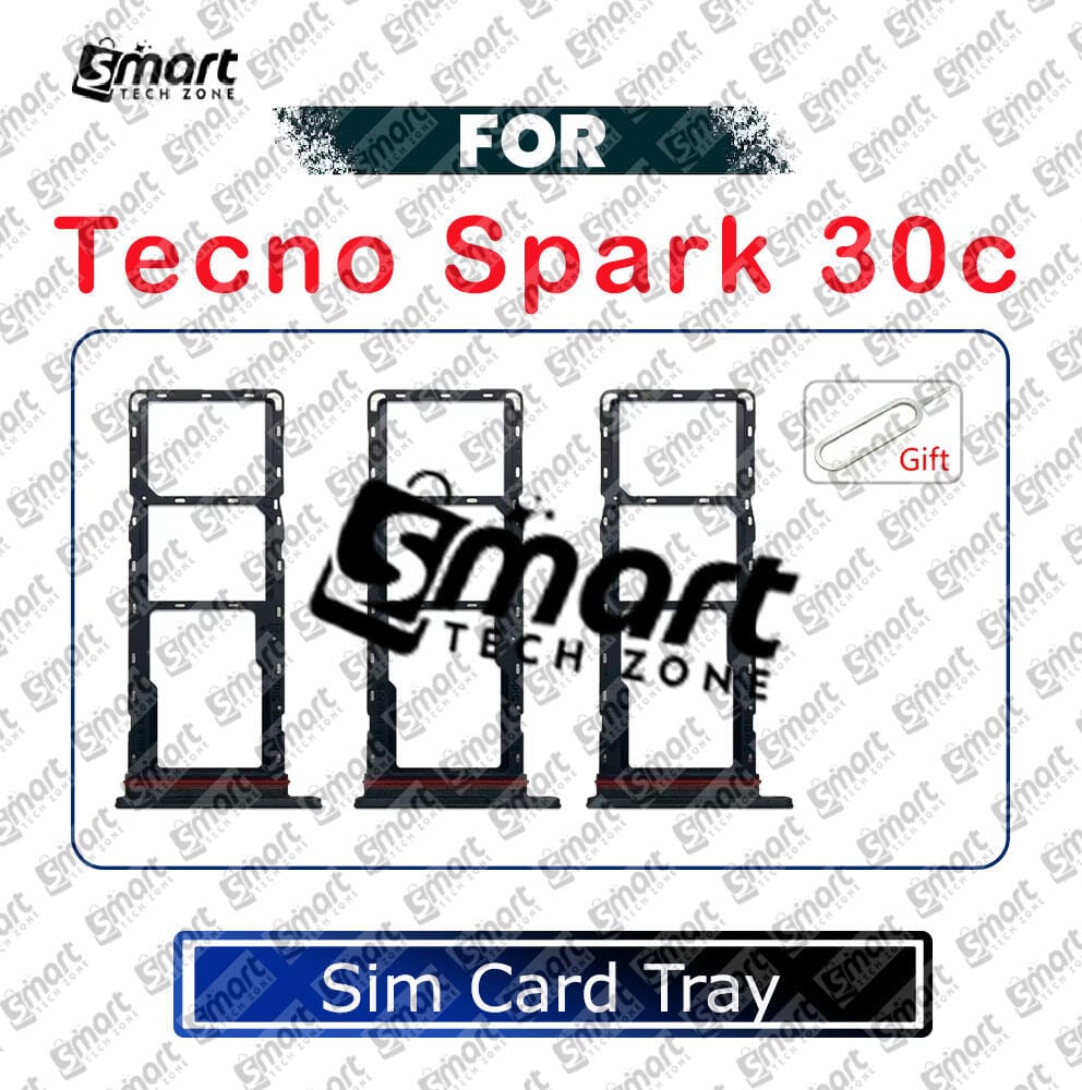For Tecno Spark 30c Sim Tray Micro SD Card Slot with Sim Ejector Pin Replacement Parts - Price in Bangladesh