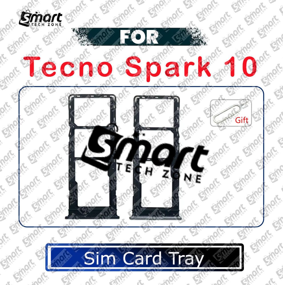 For Tecno Spark 10 Sim Tray Micro SD Card Slot with Sim Ejector Pin Replacement Parts - Price in Bangladesh