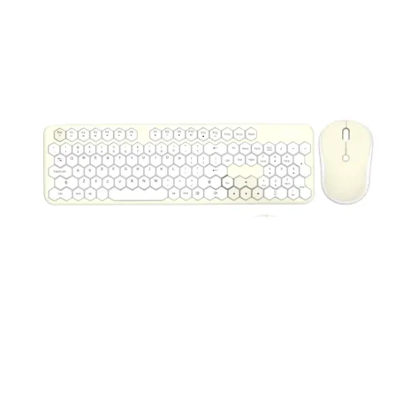 Mofii Geezer Honey S Beige White Wireless Honeycomb Keyboard & Mouse Combo - Price in Bangladesh