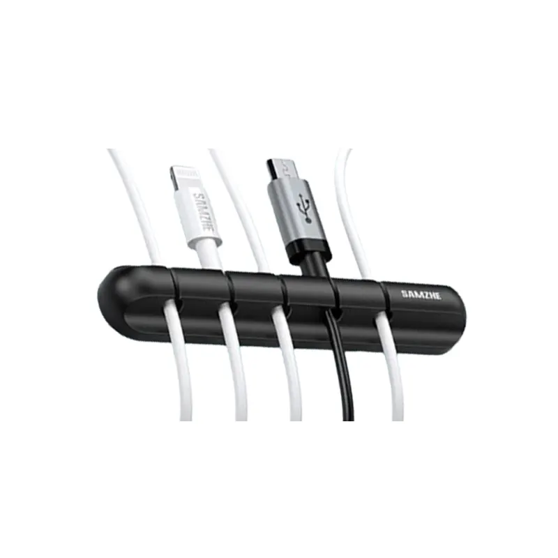 SAMZHE 5 Clips Desk Cable Winder (2 Piece) - Black - Price in Bangladesh