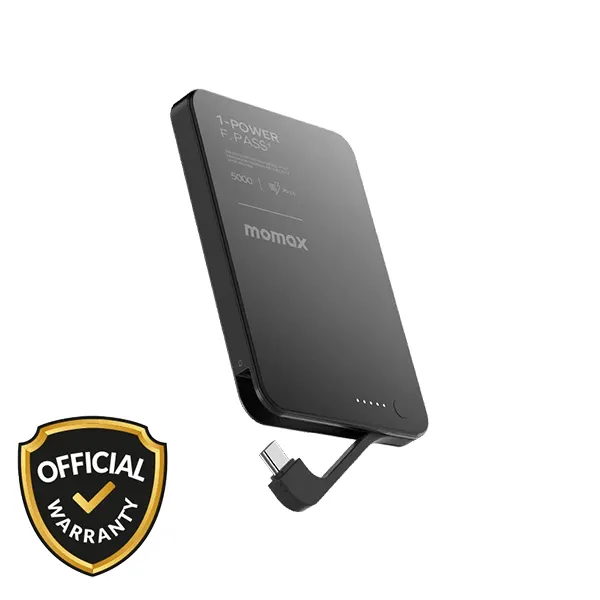 Momax 1-Power F.Pass⁺ 5000mAh Magnetic Power Bank with Built-in Cable - Price in Bangladesh
