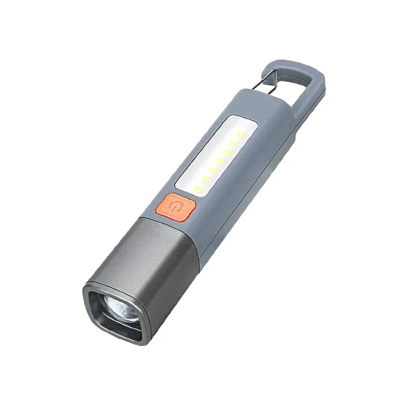 Smiling Shark Super Bright LED Flashlight with Hook Camping (SD1023) - Grey - Price in Bangladesh