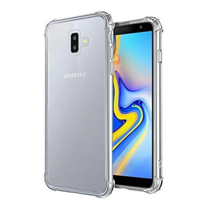 Samsung Galaxy J6+ Premium Silicone Case Crystal Clear Soft TPU Ultra-Thin Transparent Flexible Protective Mobile Phone Back Cover