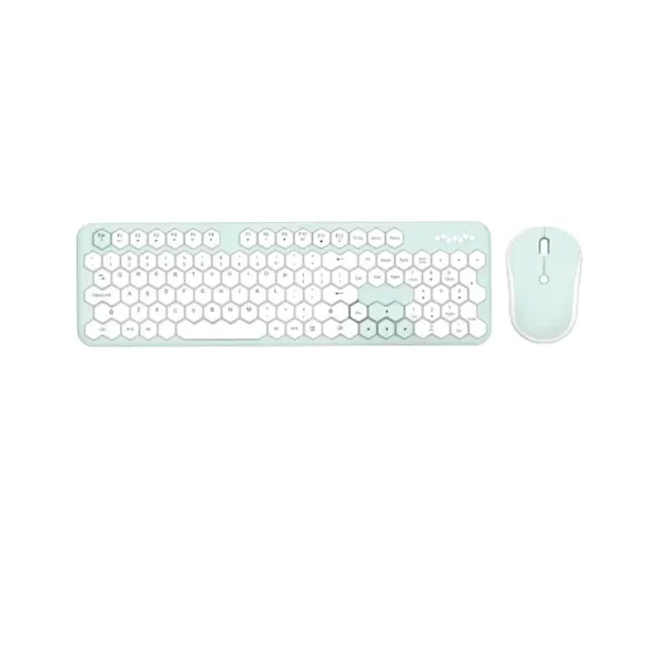Mofii Geezer Honey S White Green Wireless Honeycomb Keyboard & Mouse Combo - Price in Bangladesh